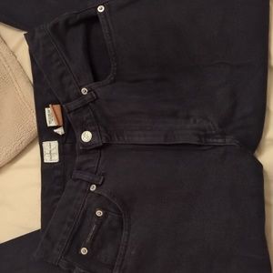 Vintage 100% Cotton Calvin Klein Jeans Black Straight Leg Jeans with Raw Hem